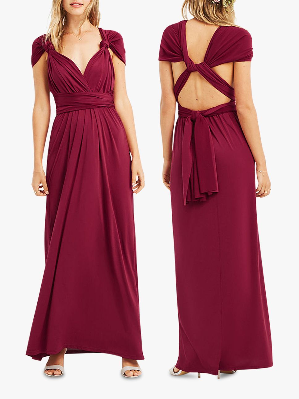 maroon multiway dress