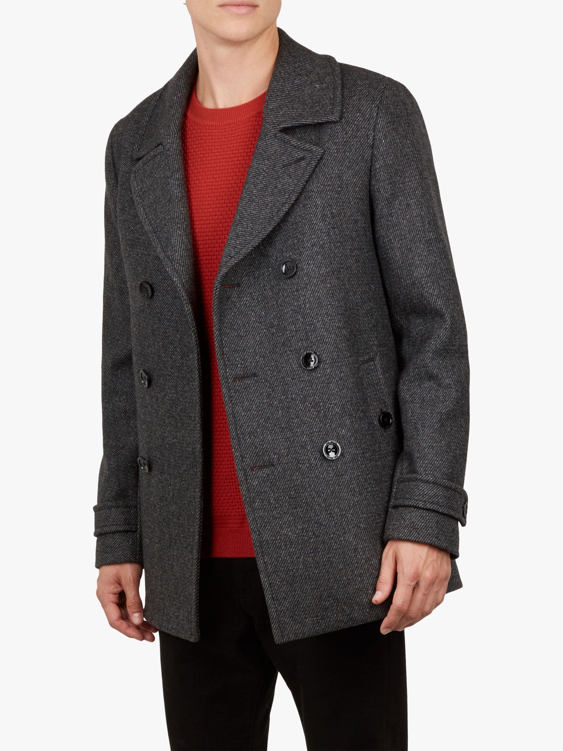 Ted Baker Grilld Peacoat, Grey, XS