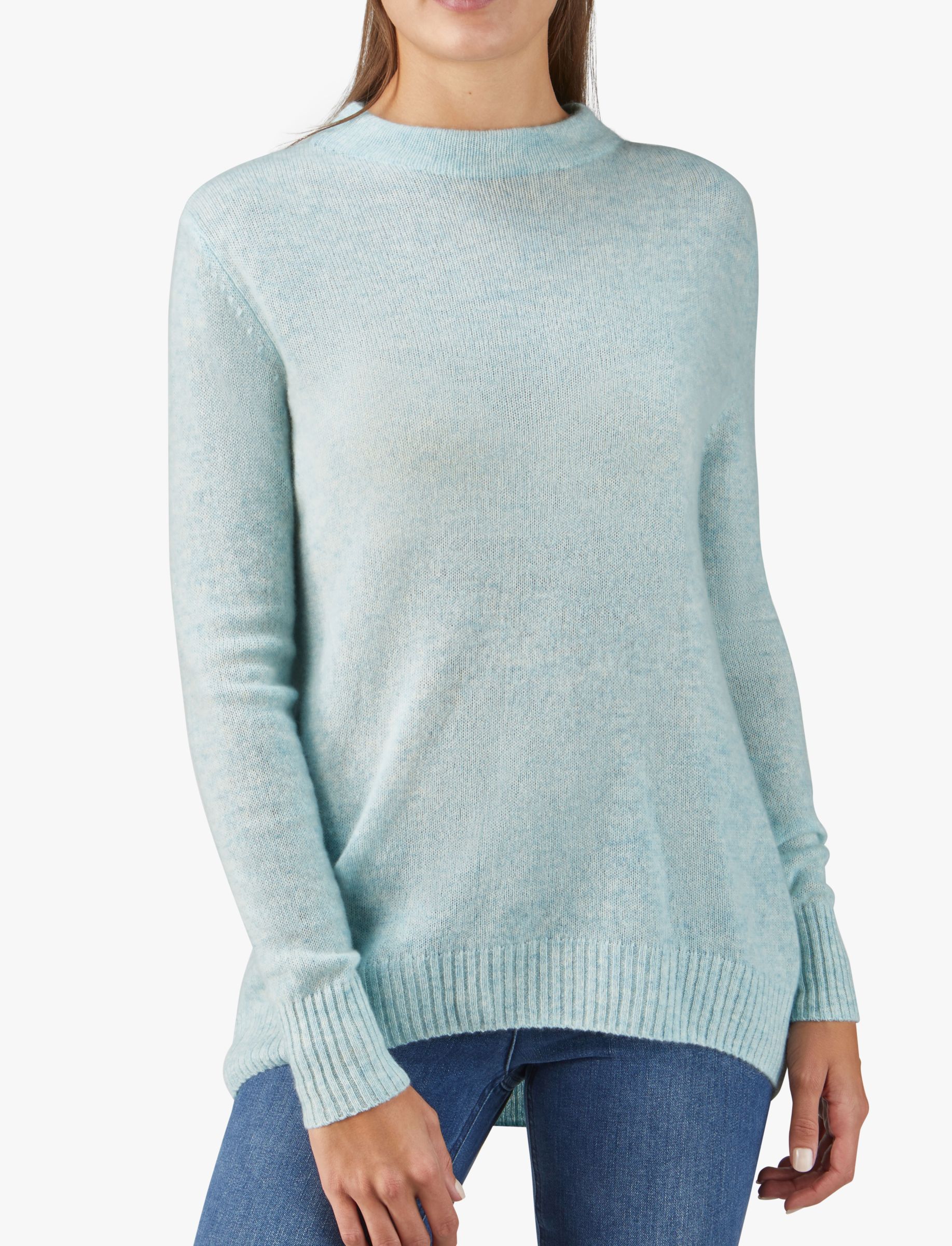 Pure Collection Cashmere Jumper, Light Blue at John Lewis & Partners