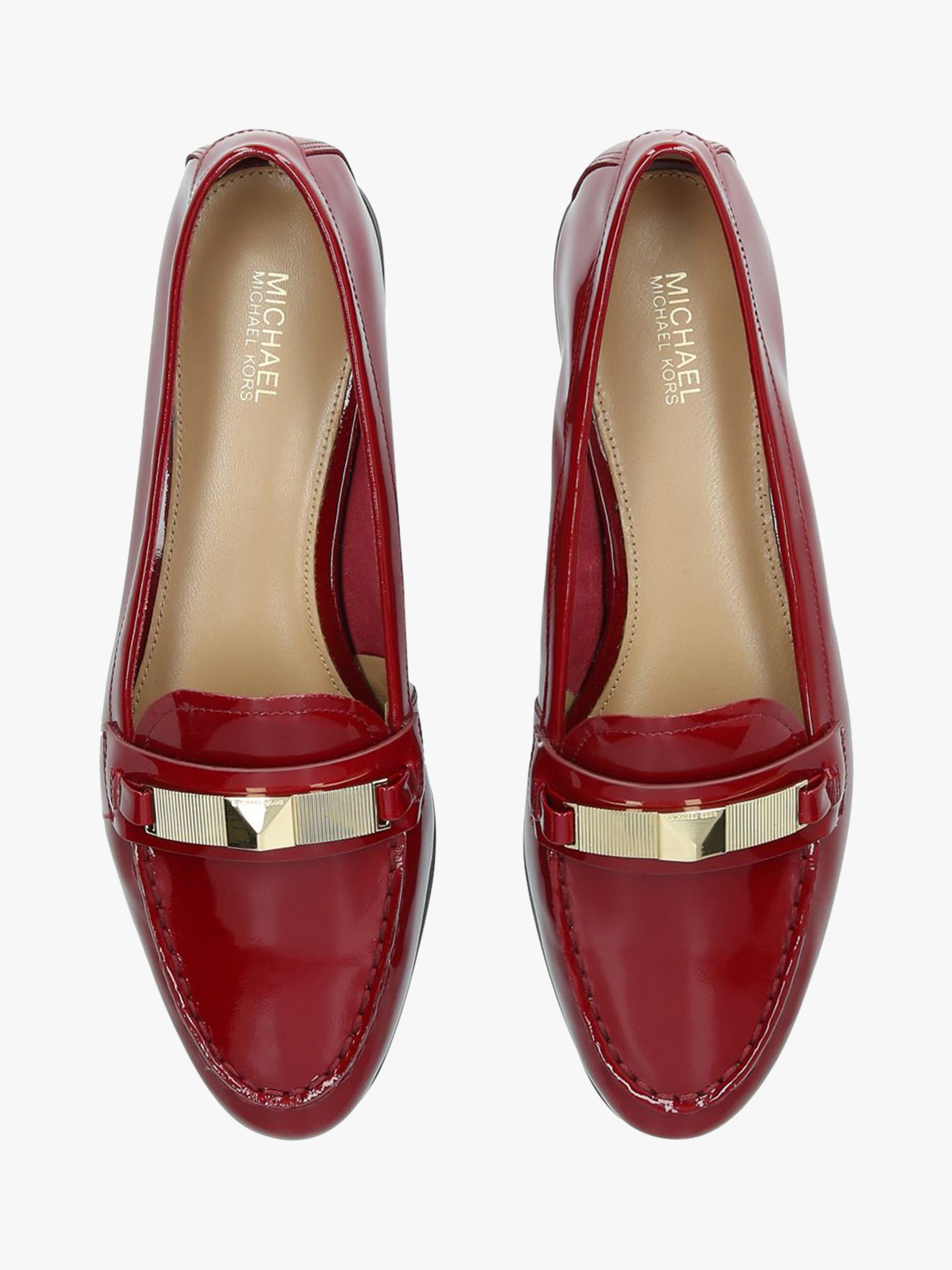 michael kors loafers red
