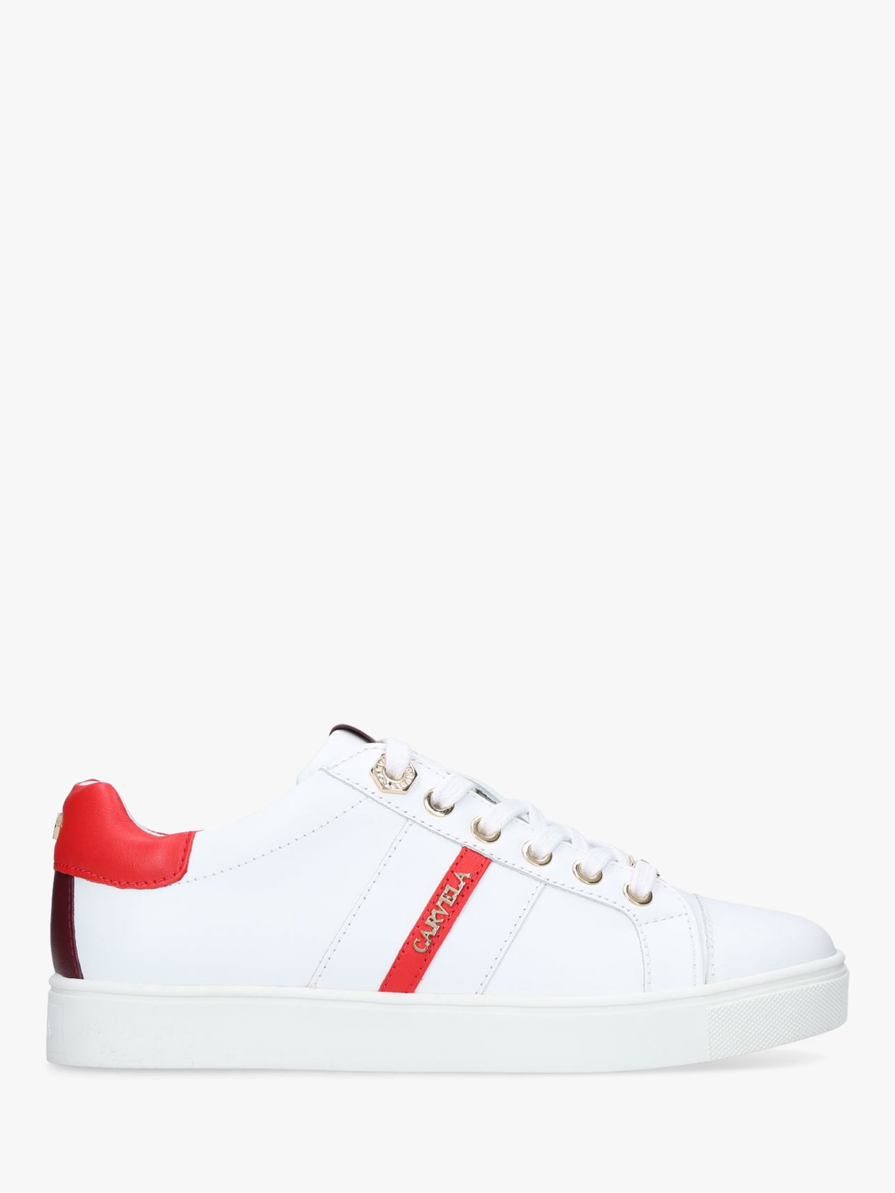 white and red trainers womens
