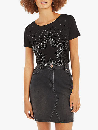 Oasis Studded Star T-Shirt, Black