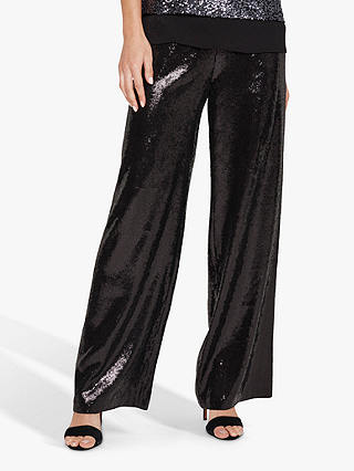 Phase Eight Sequin Kay Trousers, Black