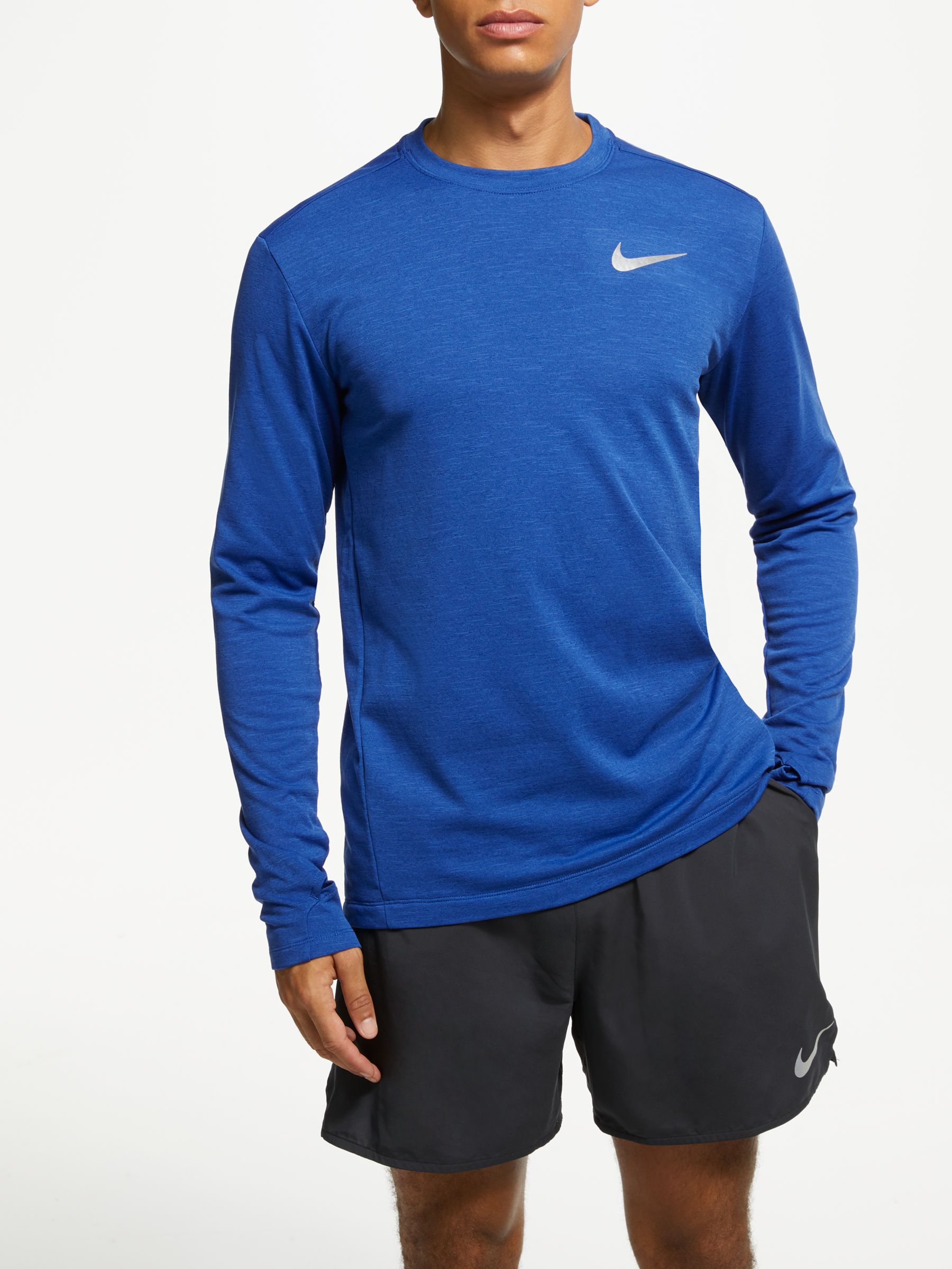 Nike Therma Element Long Running Top, Blue Void