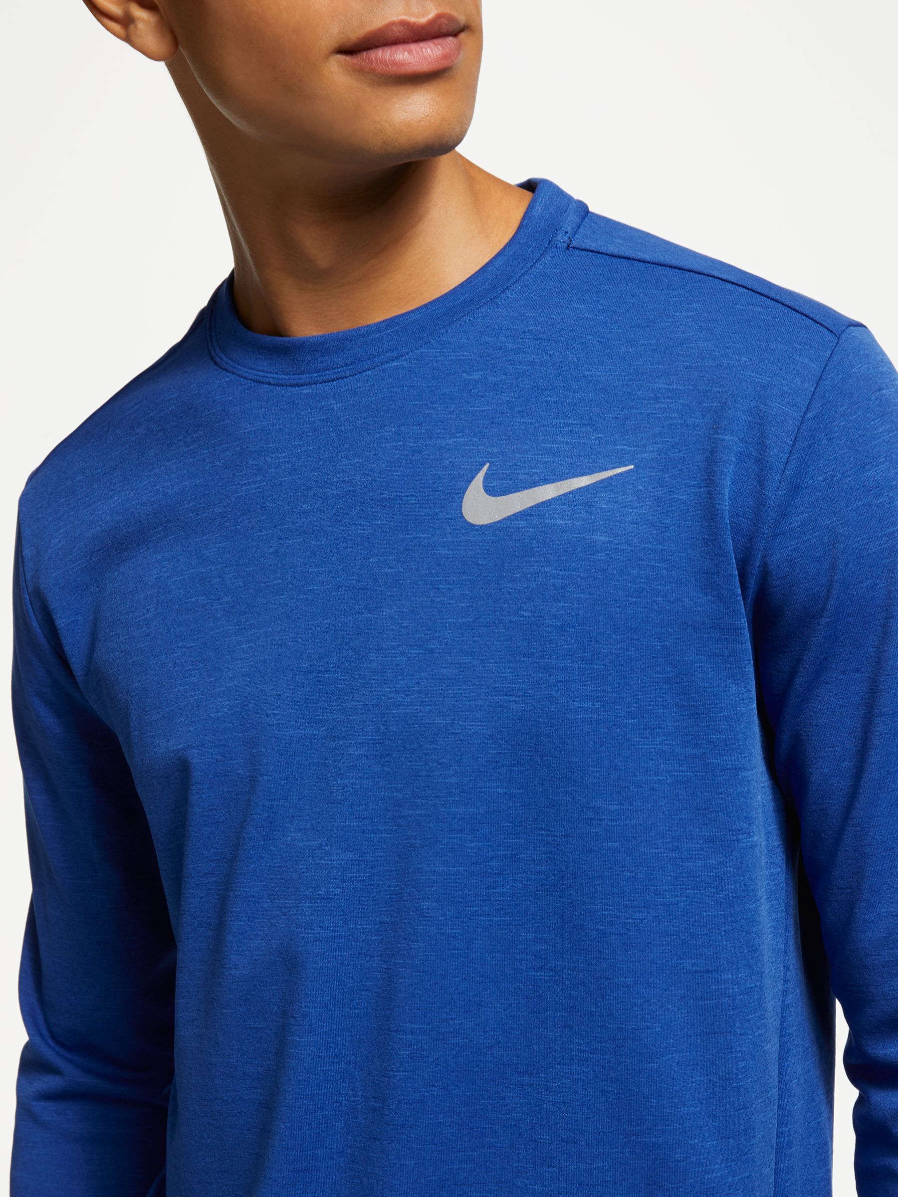 Nike Therma Element Long Running Top, Blue Void
