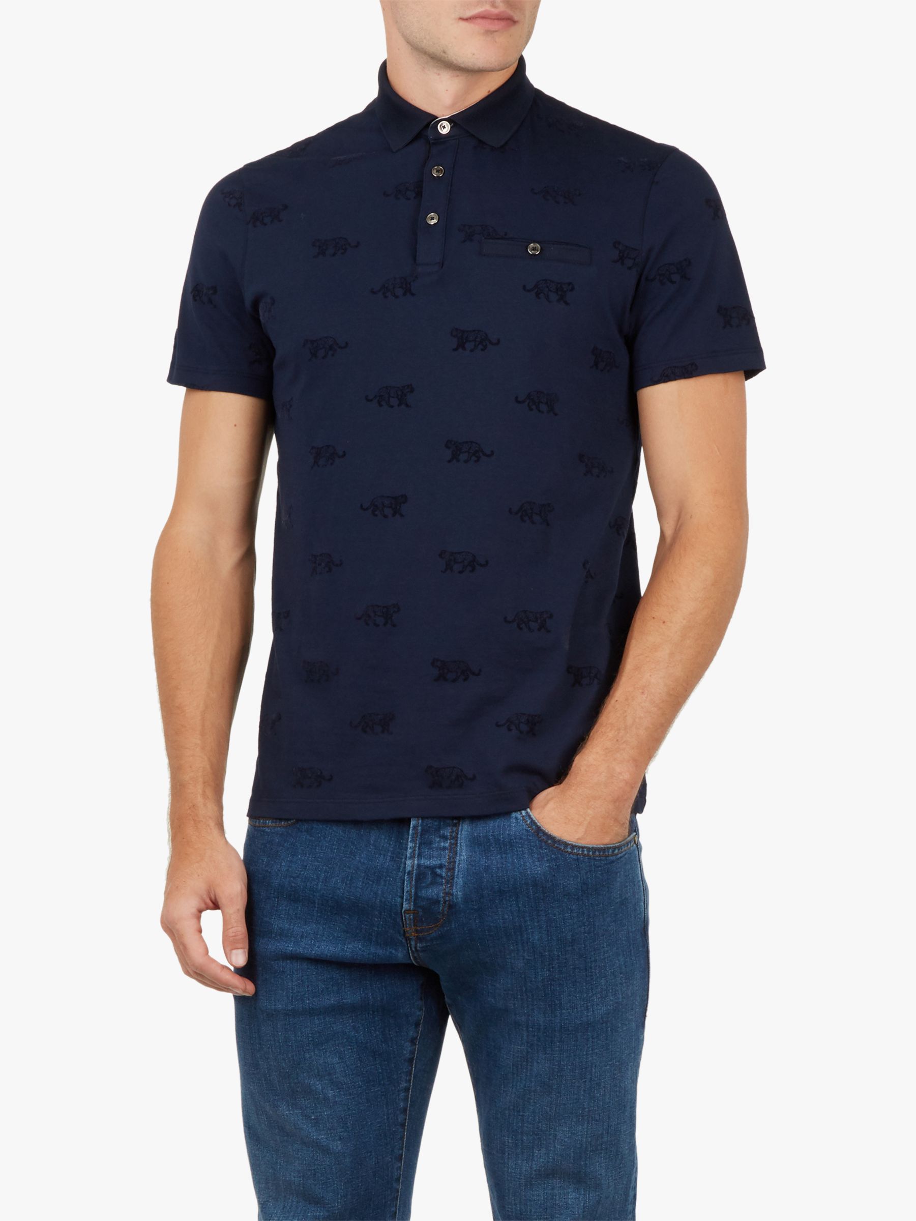 Ted Baker Tigors Short Sleeve Tiger Polo Shirt