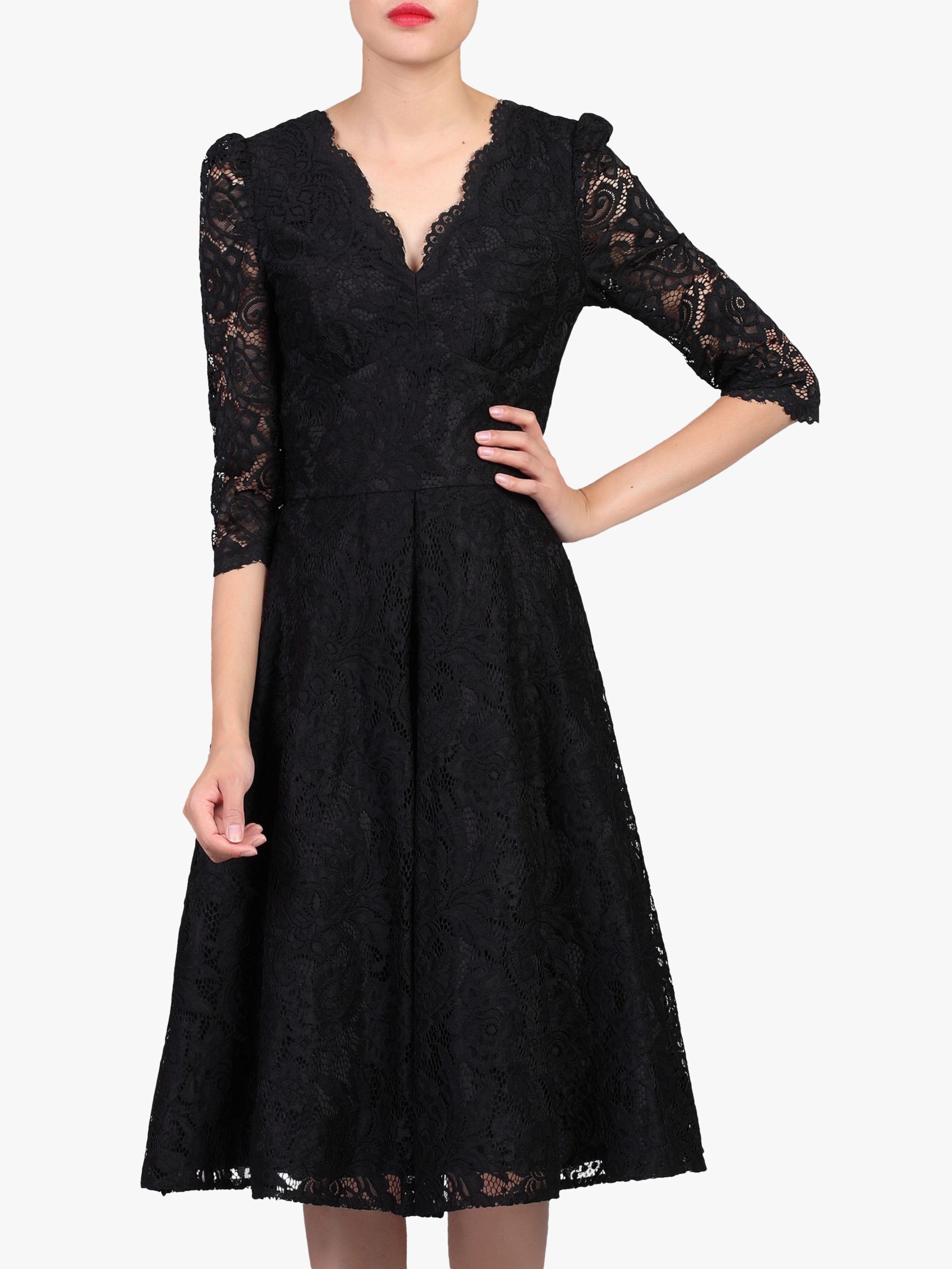 venus long black dress