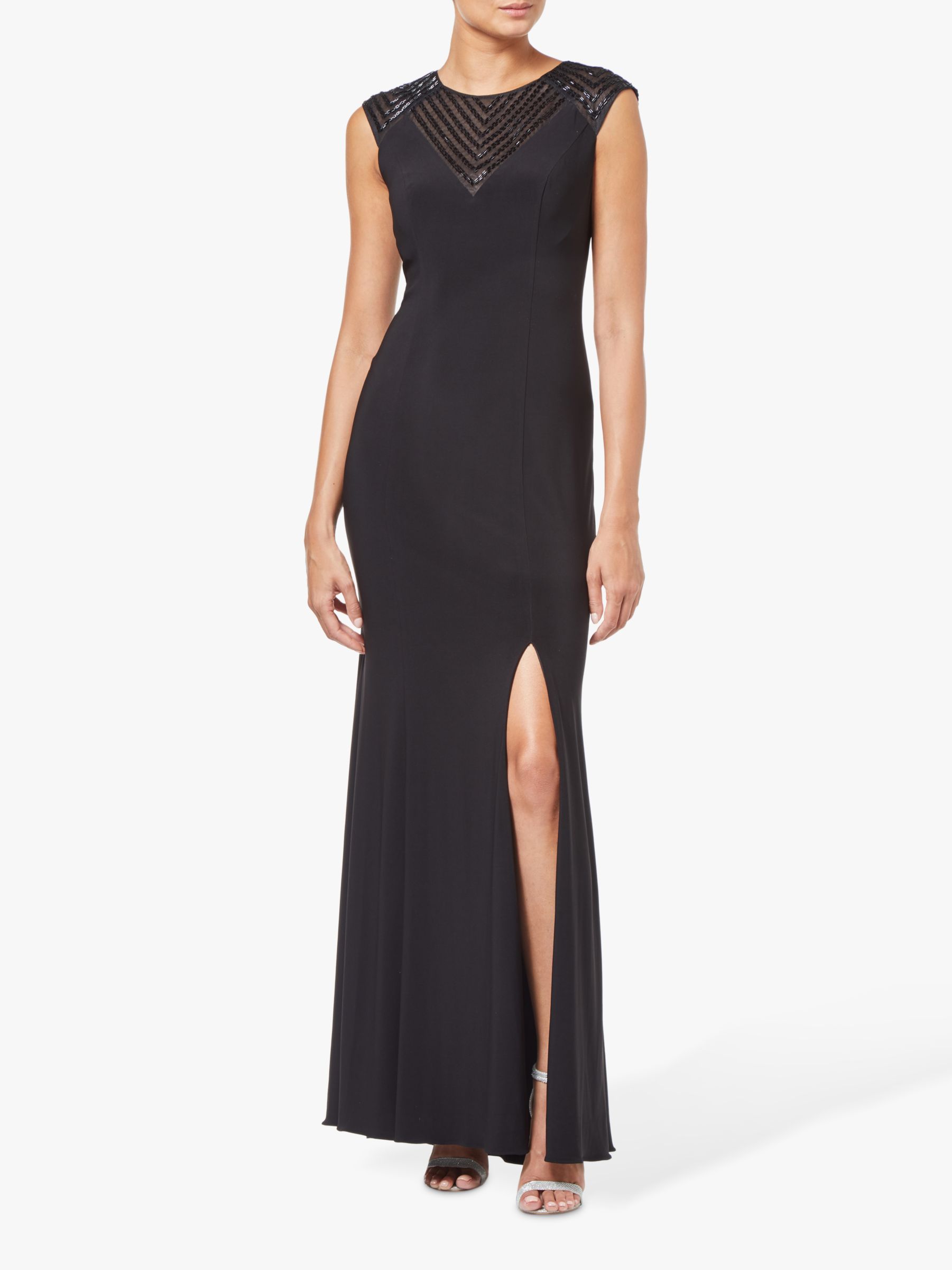 Adrianna Papell Long Jersey Dress, Black
