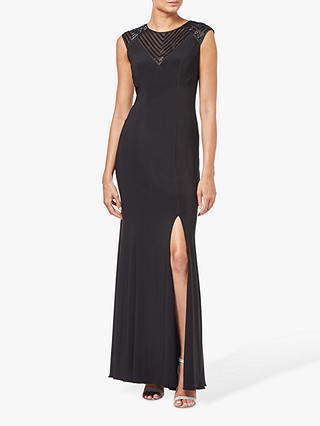 Adrianna Papell Long Jersey Dress, Black