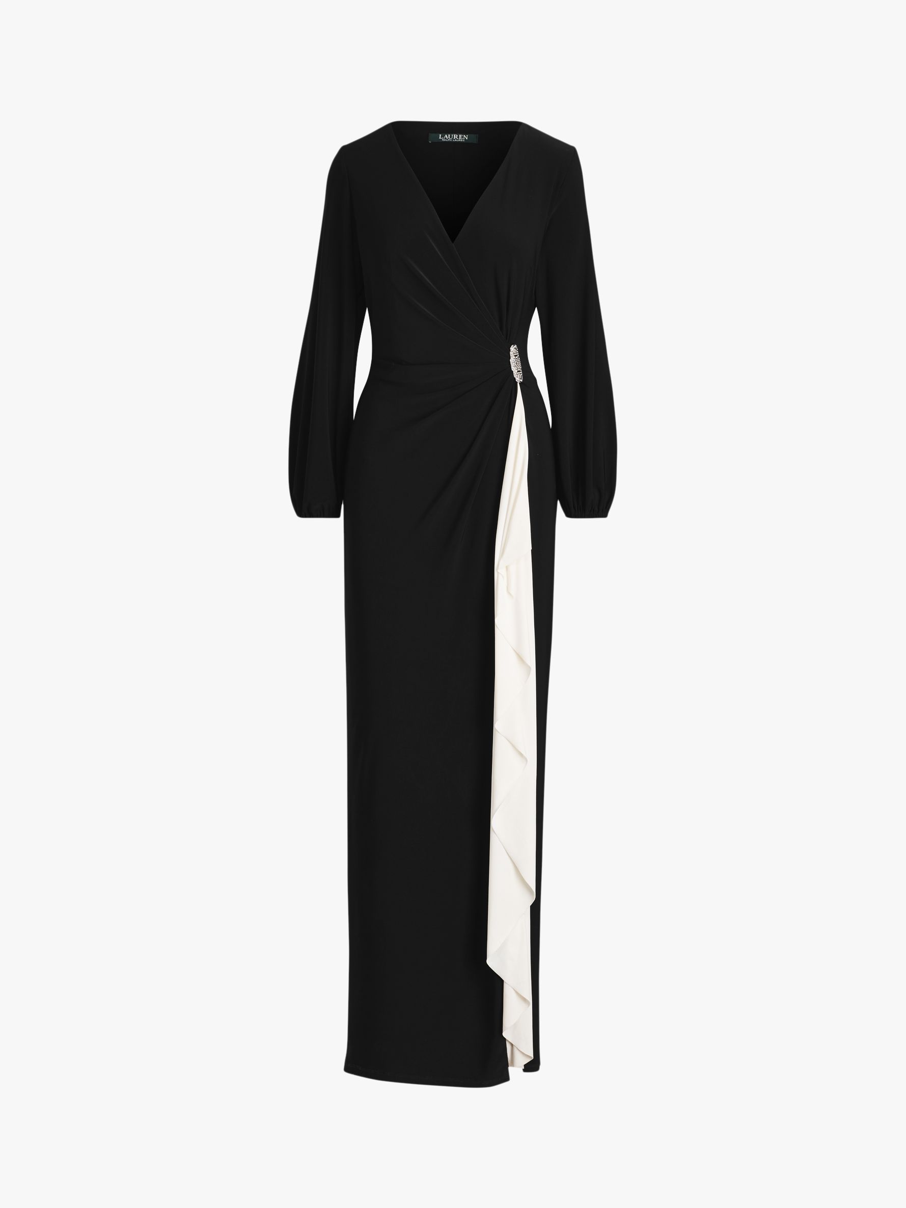 ralph lauren black white dress