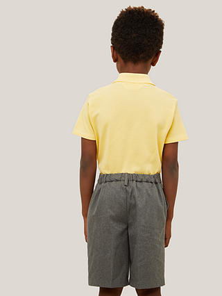 John Lewis Unisex Pure Cotton Easy Care School Polo Shirt, Pack of 2, Yellow