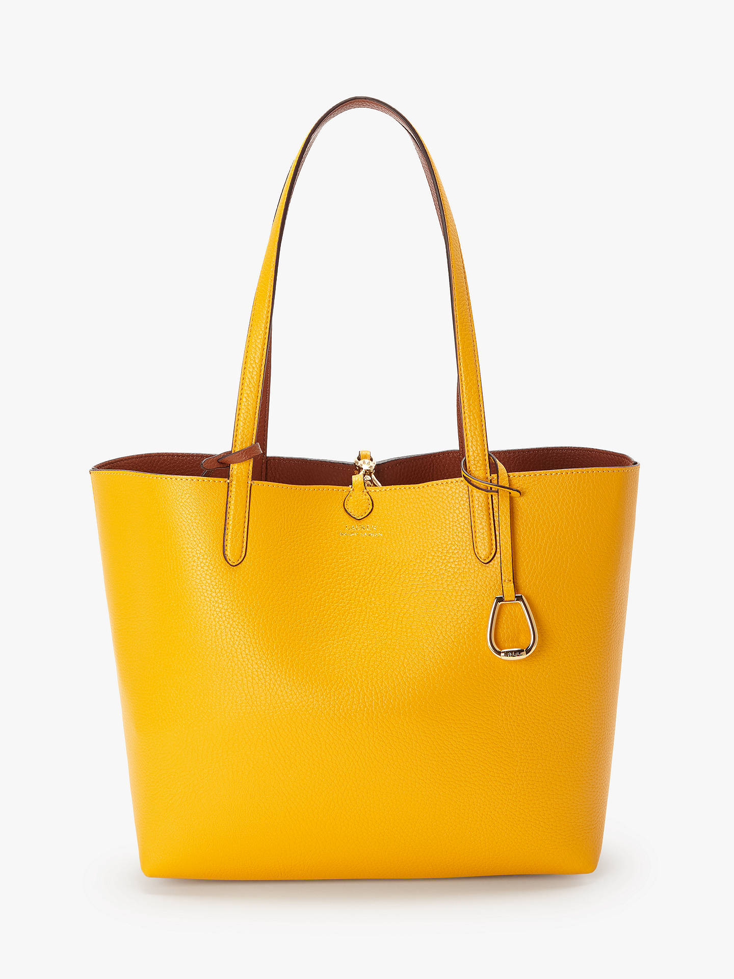Lauren Ralph Lauren Reversible Medium Tote Bag, Sunflower/Tan at John ...