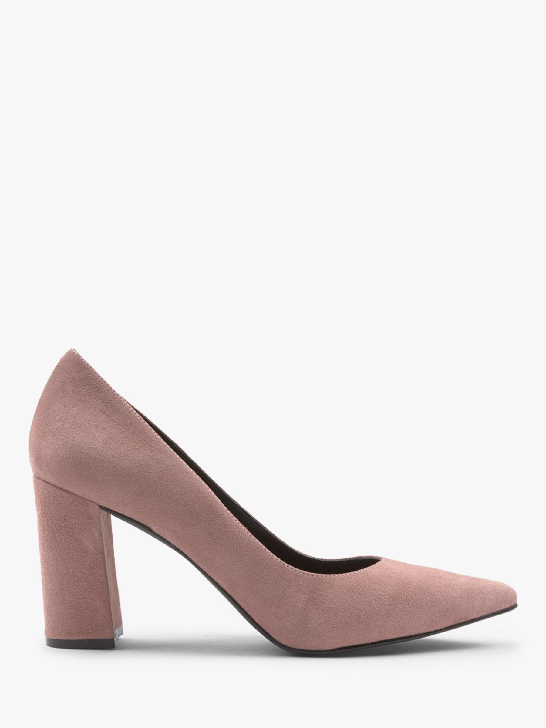 light pink block heel shoes