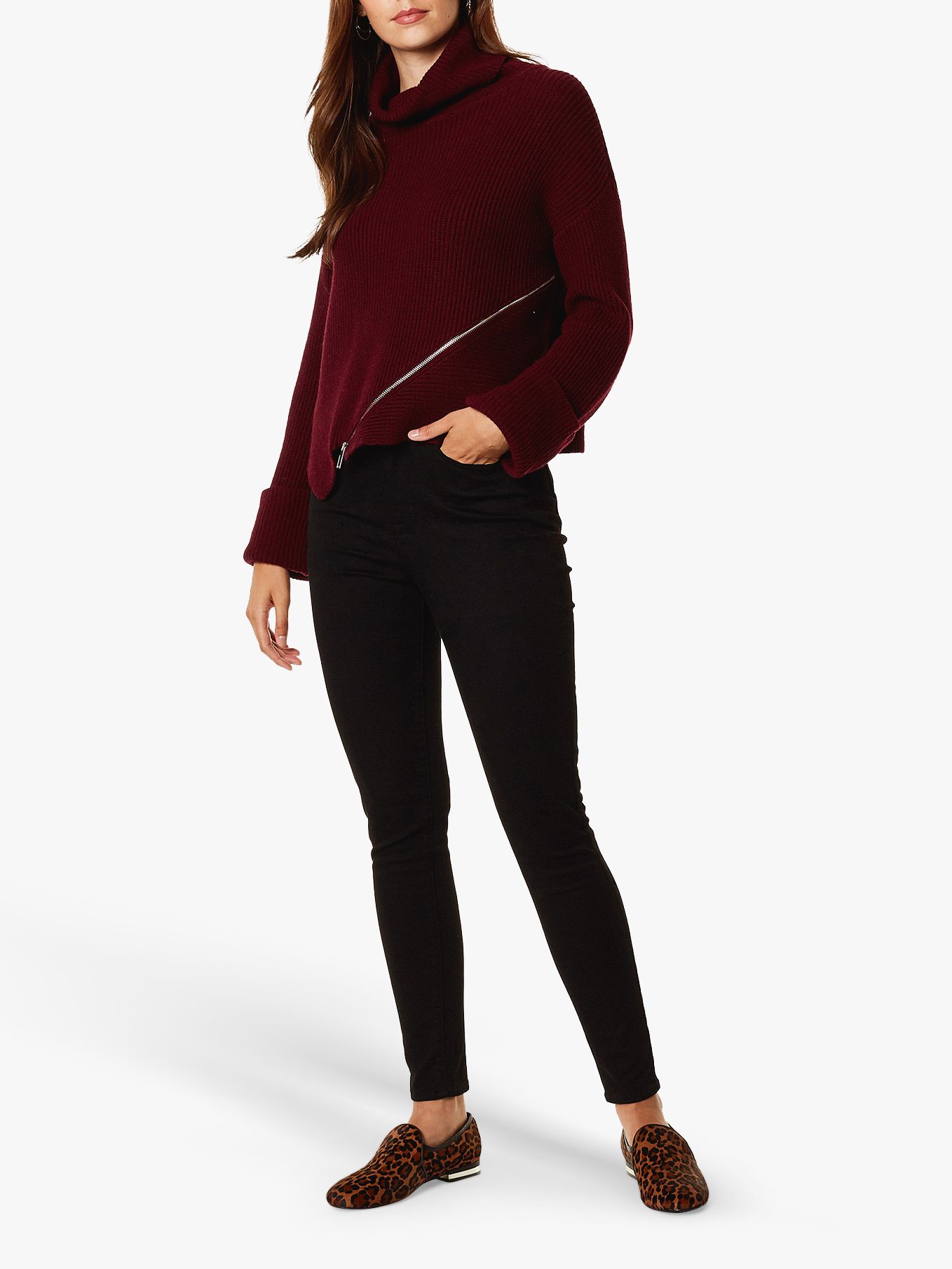 roll neck zip jumper