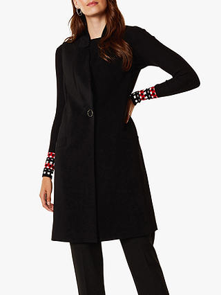Karen Millen Longline Tailored Waistcoat, Black