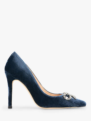 L.K.Bennett Fern Embellished Bow Court Shoes, Powder Blue