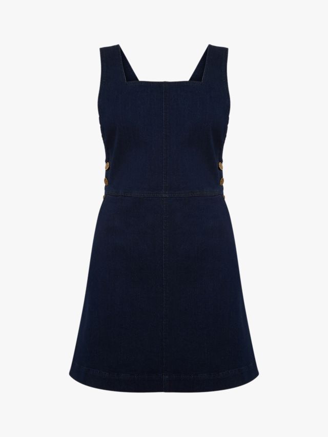 Oasis black shop pinafore dress