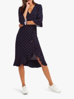 Oasis heart outlet wrap midi dress