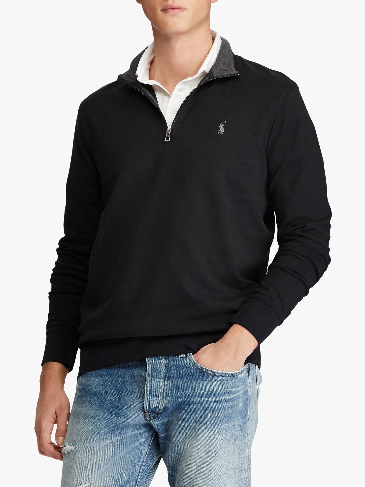 Polo Ralph Lauren Half Zip Sweatshirt at John Lewis & Partners