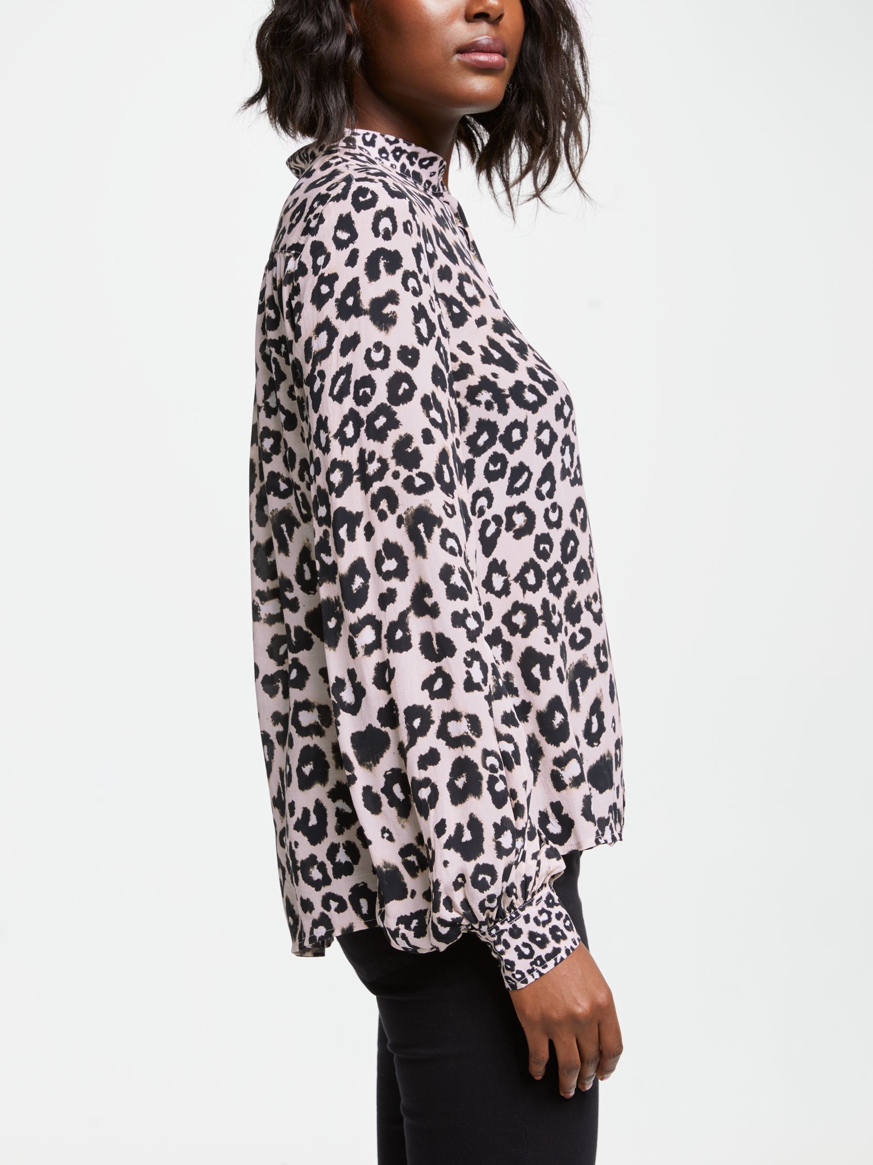Lily and Lionel Harlowe Leopard Print Blouse, Isla Nude