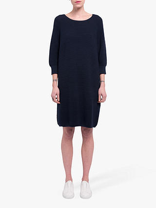 French Connection Mozart Ripple Jumper Dress, Utility Blue