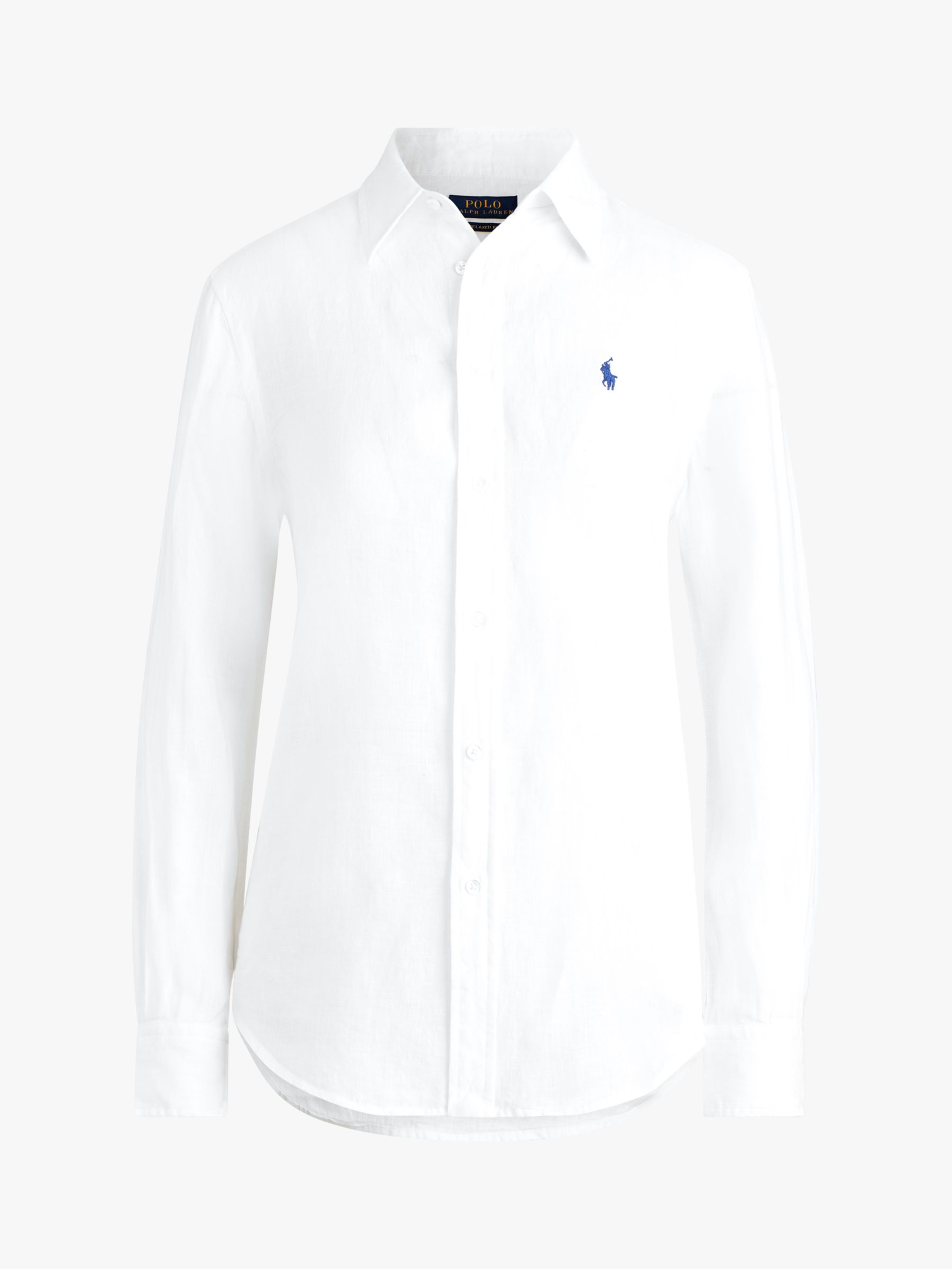 ralph lauren white linen shirt womens