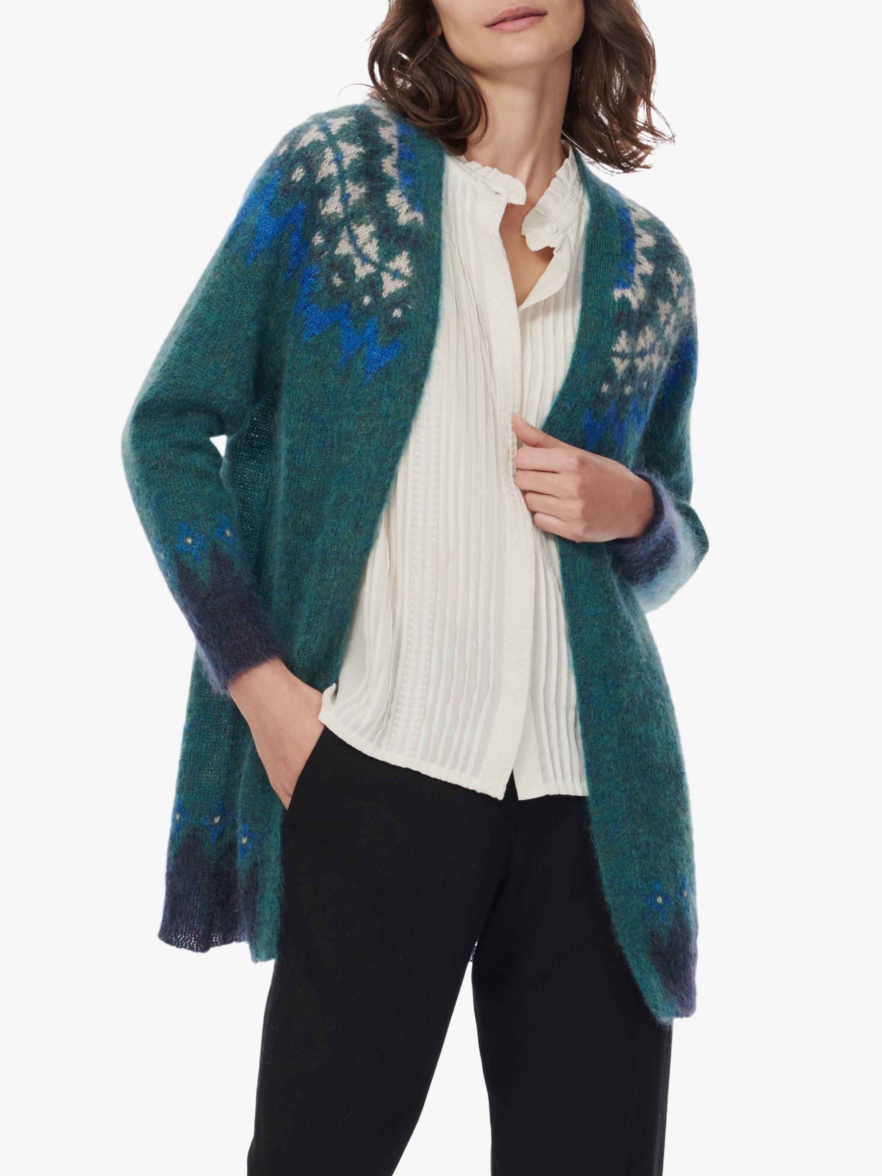  Brora  Mohair Icelandic Cardigan  Emerald at John Lewis 