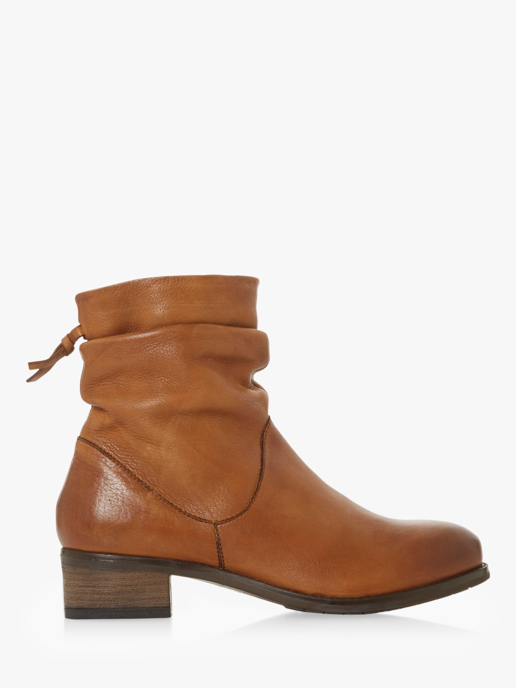 Dune Wide Fit Pagerss Ruched Ankle Boots at John Lewis & Partners