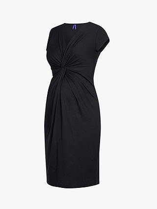 Séraphine Cordelia Twist Maternity Dress, Black