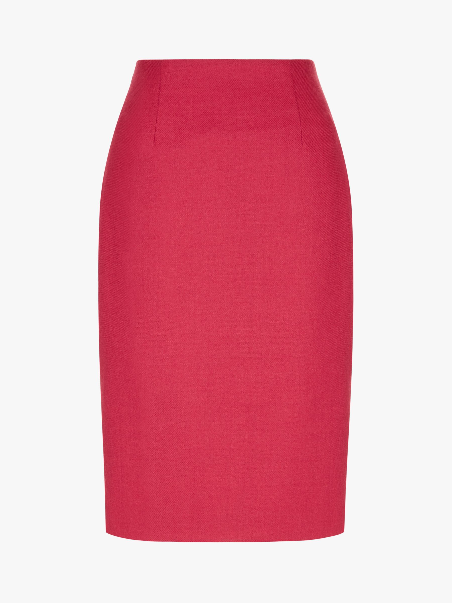 Hobbs Lacey Pencil Skirt, Hot Pink at John Lewis & Partners