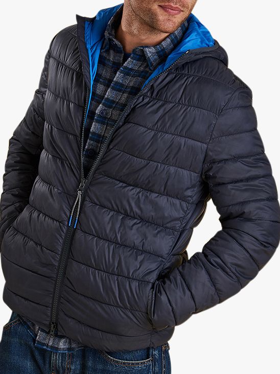 barbour trawl quilted jacket navy