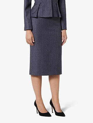 L.K. Bennett Aurore Skirt, Grey/Blue