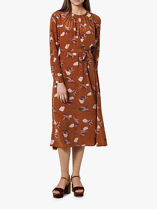 L.K.Bennett Yadis Abstract Blossom Print Dress, Pri-Rust/Multi
