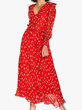 Ghost Everly Polka Dot Dress, Red