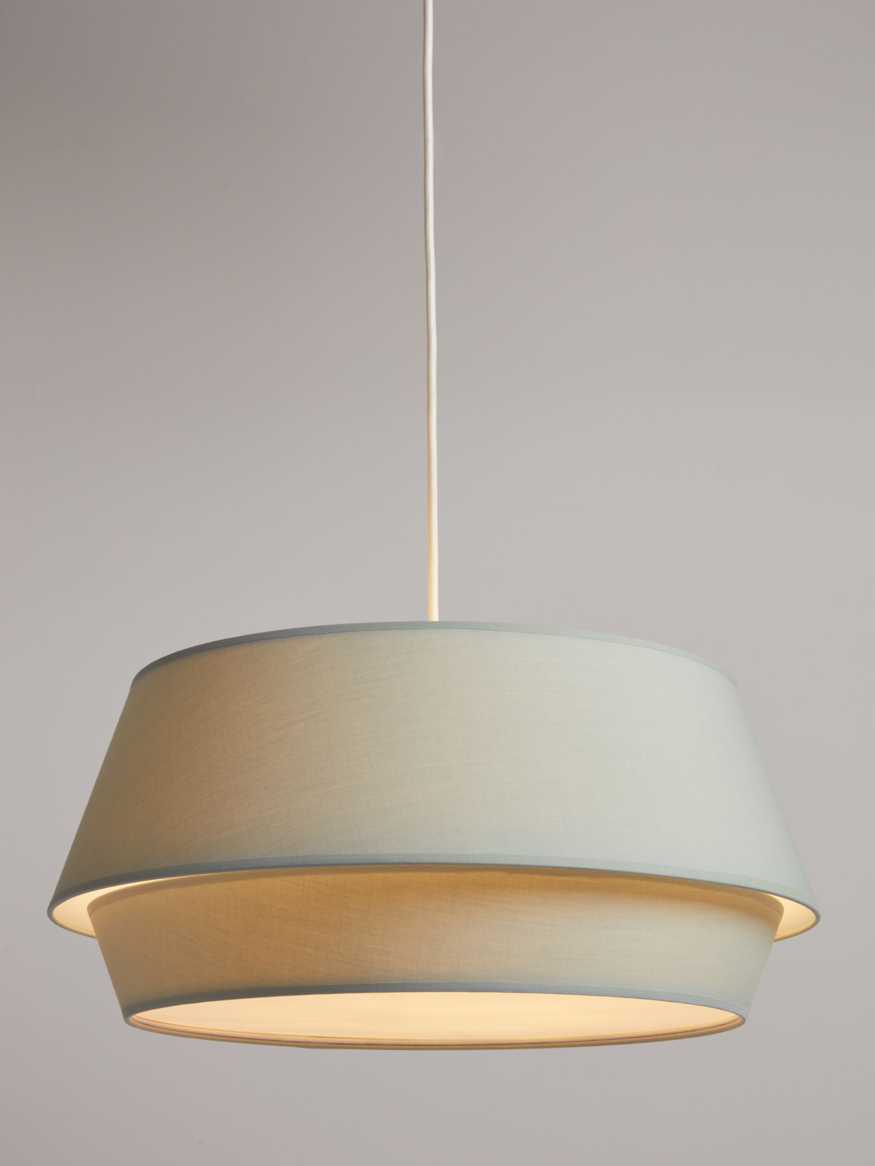 JOHN LEWIS Grey Lampshade Table Lamp Ceiling Pendant White Scandi Geometric