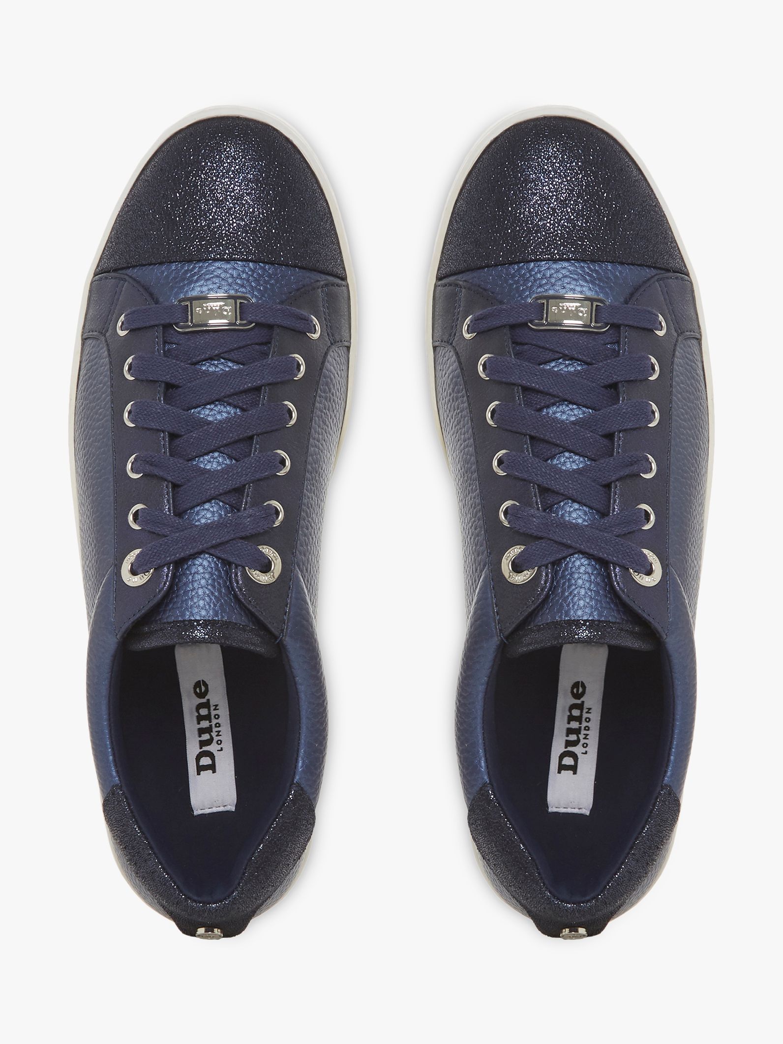 Dune Enzow Lace Up Trainers, Navy