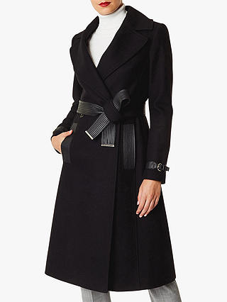 Karen Millen Belt Trench Coat, Black