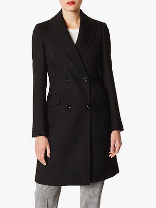 Karen Millen Double Breasted Coat, Black