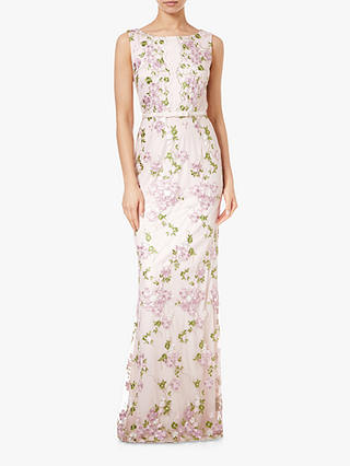 Adrianna Papell Embroidered Dress, Blush