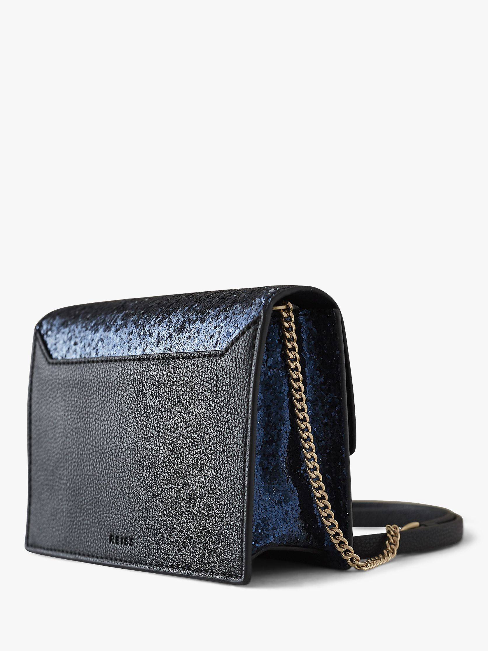 navy glitter bag