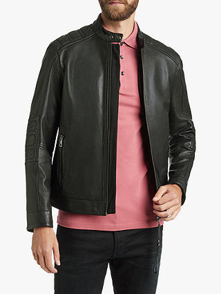 BOSS Slim Fit Leather Jacket