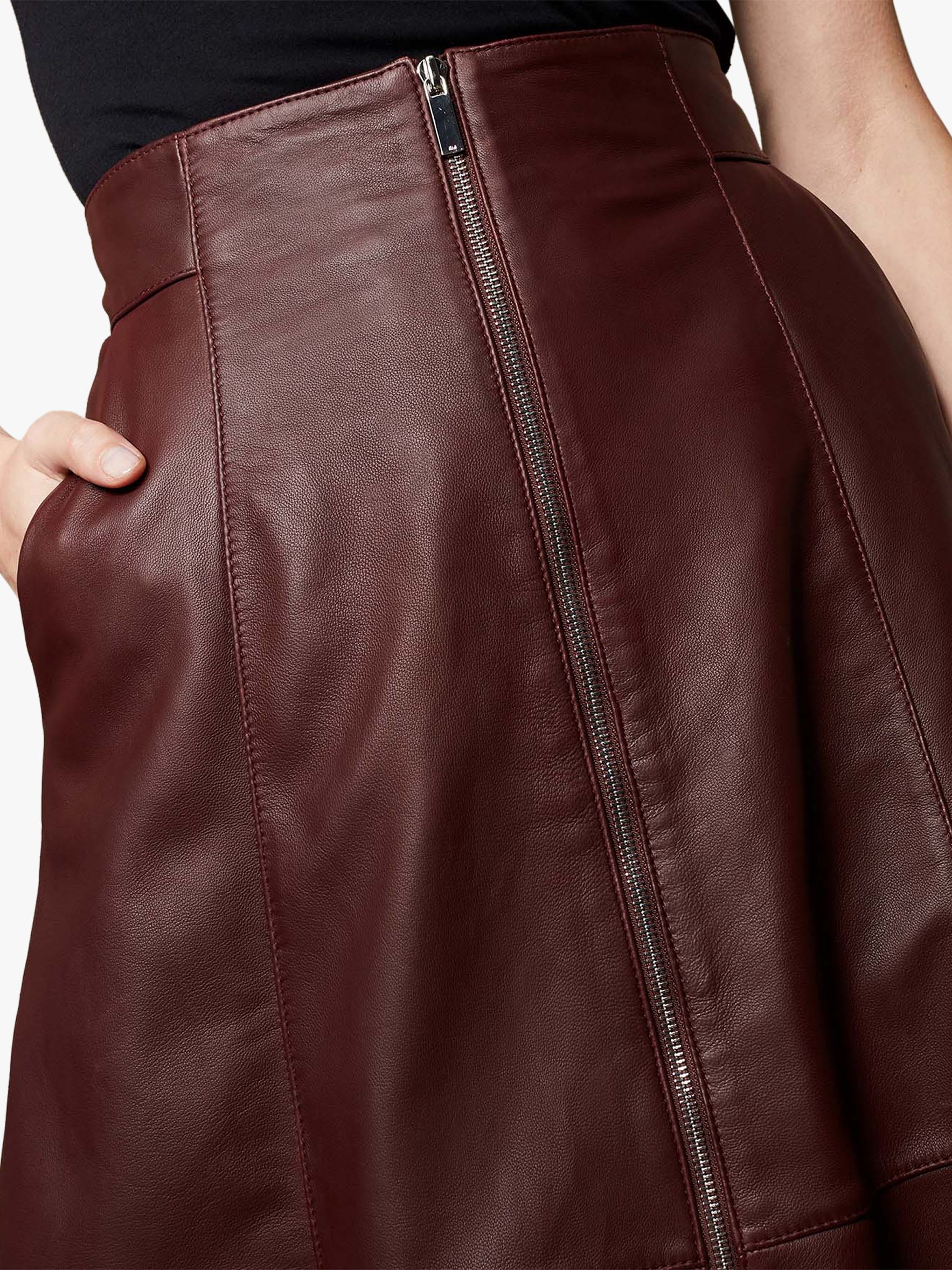 karen millen leather skirt