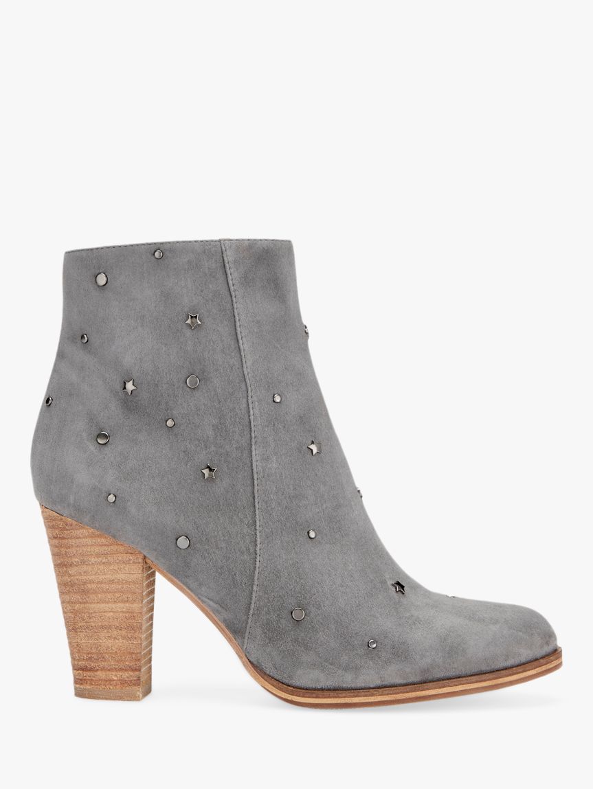 grey studded ankle boots