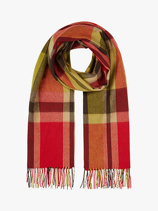 Hobbs Leah Check Scarf, Red/Green