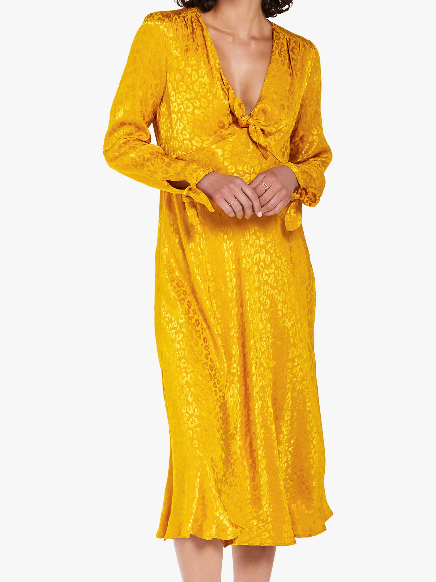 Ghost Savannah Long Dress, Gold Animal