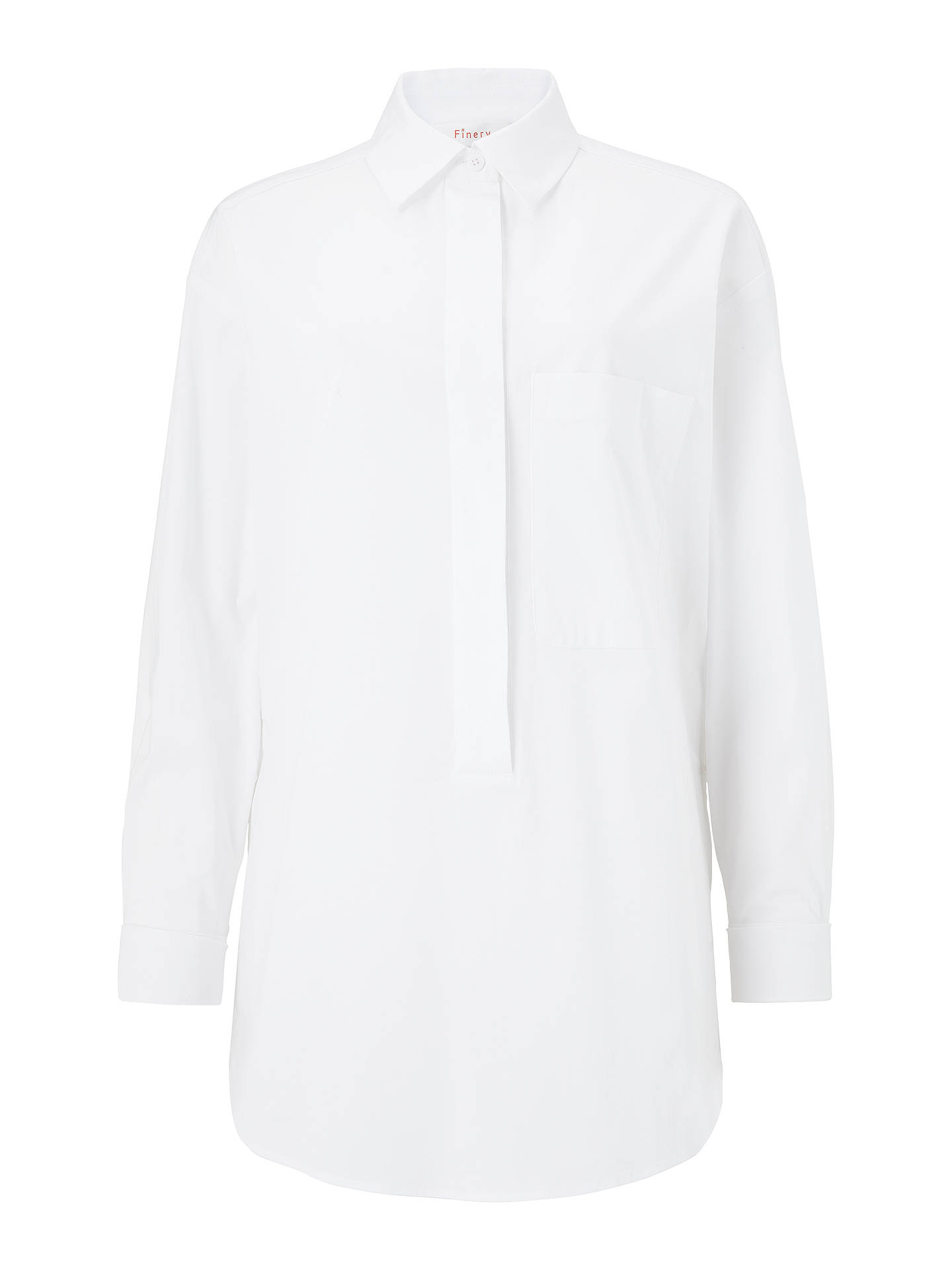 Finery Ardelle Oversized Shirt, White at John Lewis & Partners