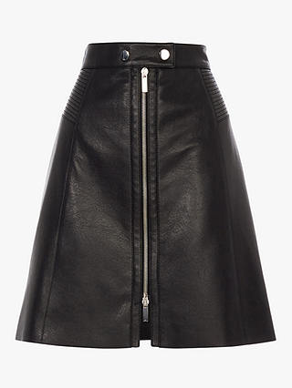 Karen Millen Faux Leather Mini Skirt, Black