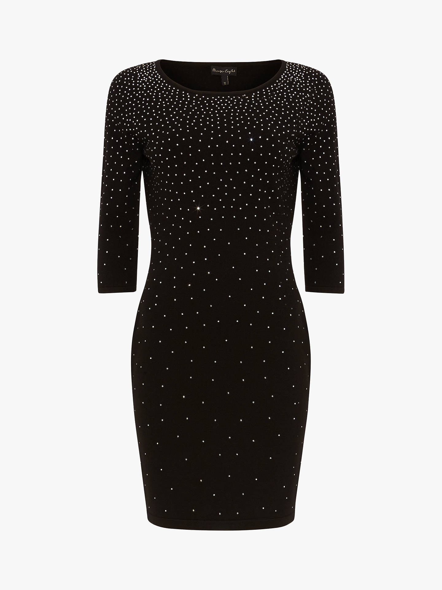 Phase Eight Madisyn Sparkle Knit Dress, Black at John Lewis & Partners