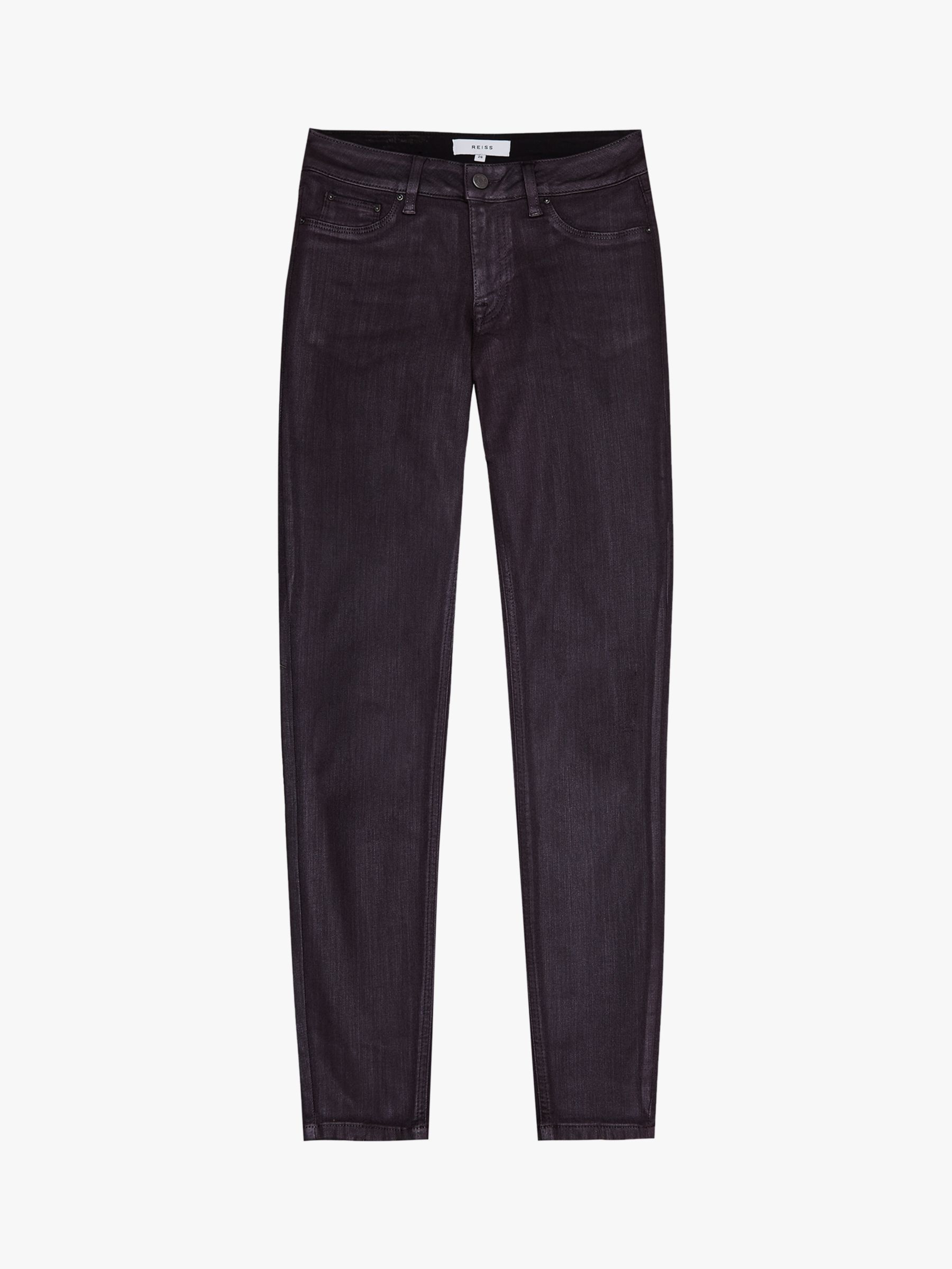 Reiss Luxe Metallic Skinny Jeans, Berry