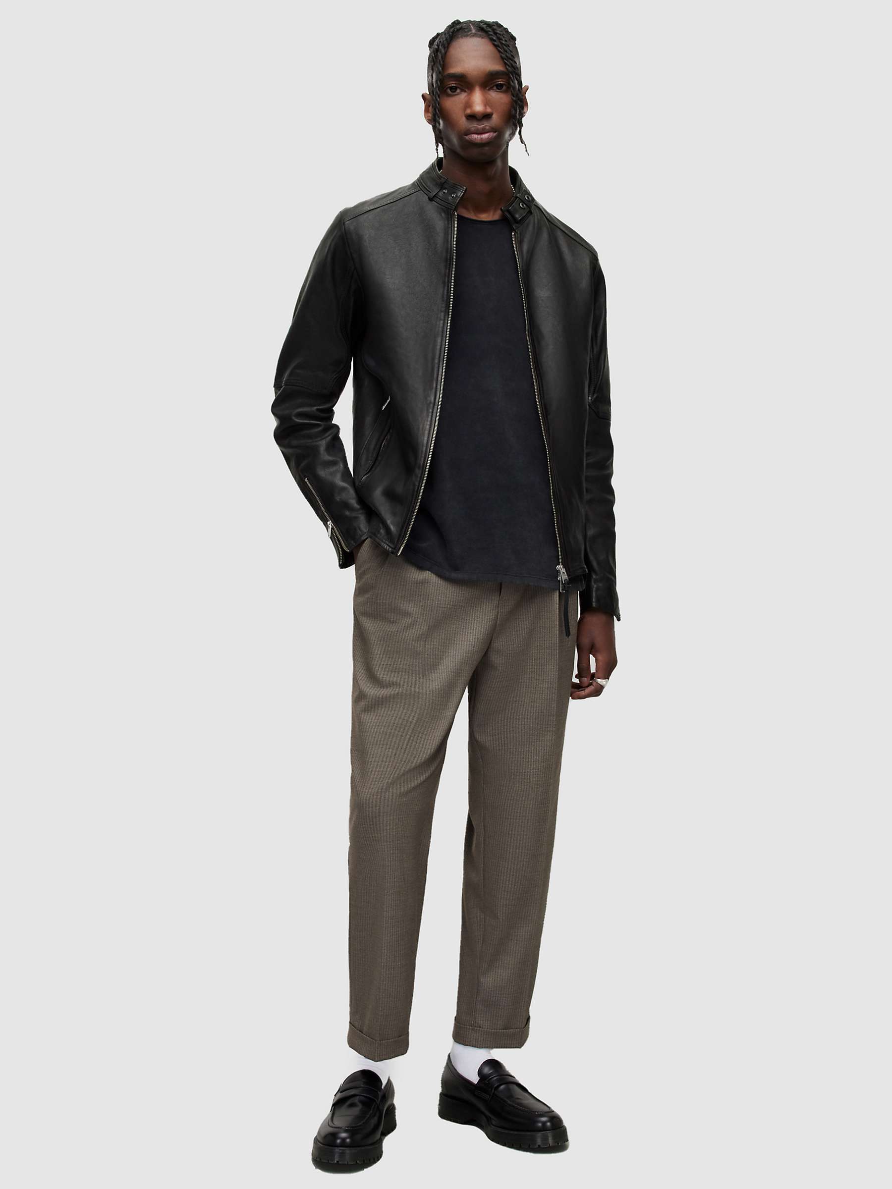 Buy AllSaints Cora Leather Jacket Online at johnlewis.com